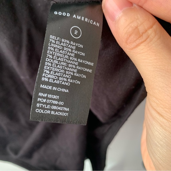 Good American STRETCH‎ JERSEY U RING BODYSUIT NWT Sz 2/ M - Picture 10 of 12